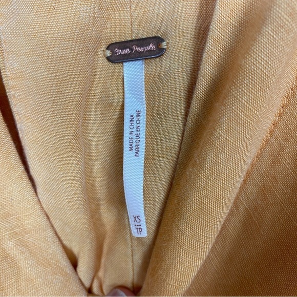 Free People Shining Sun Orange Tie-Front Jumpsuit - Picture 12 of 14